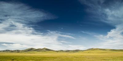 Panorama Graslandschaft Mongolei