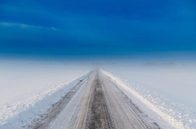 Schneestrasse Gerade